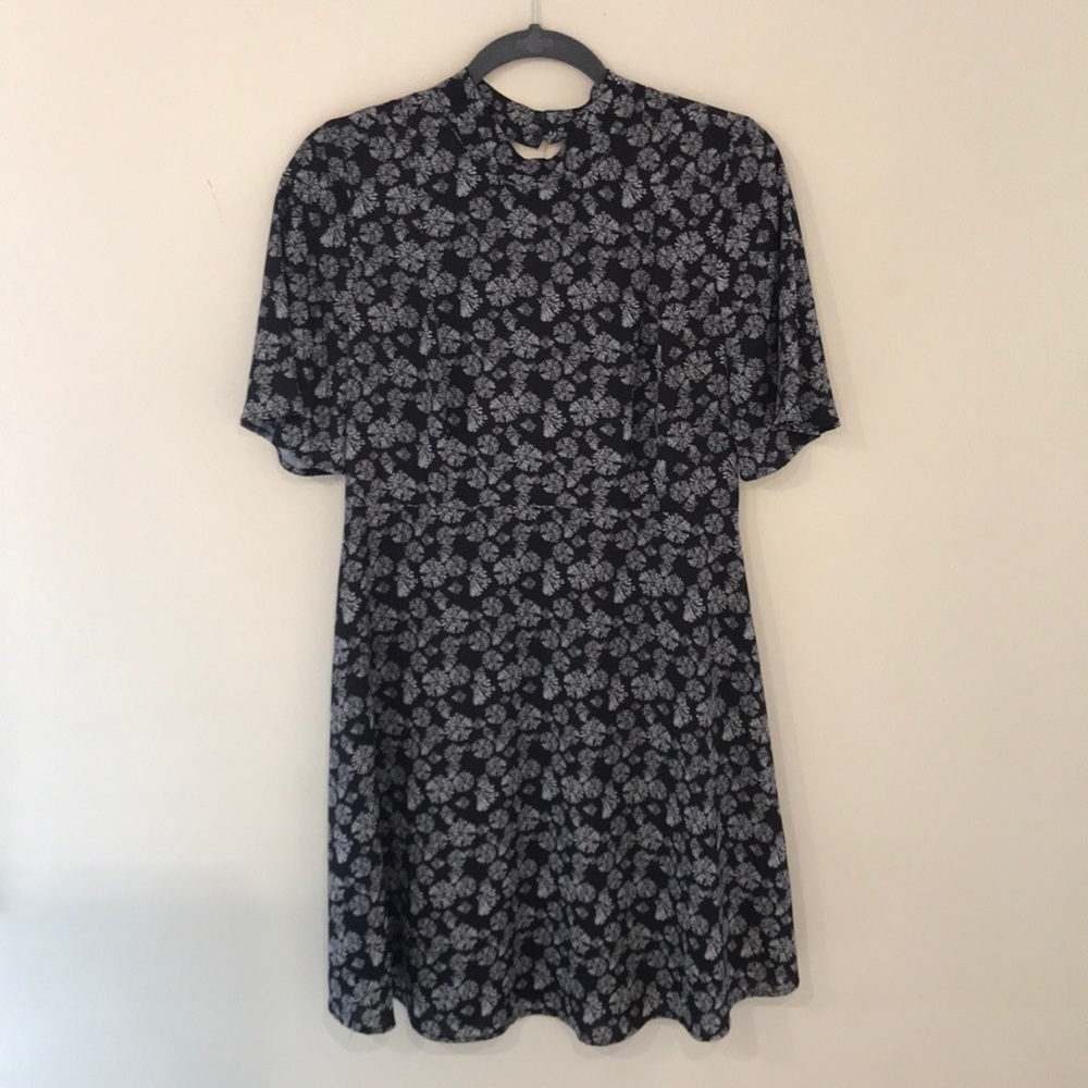 Black and White Floral Dress